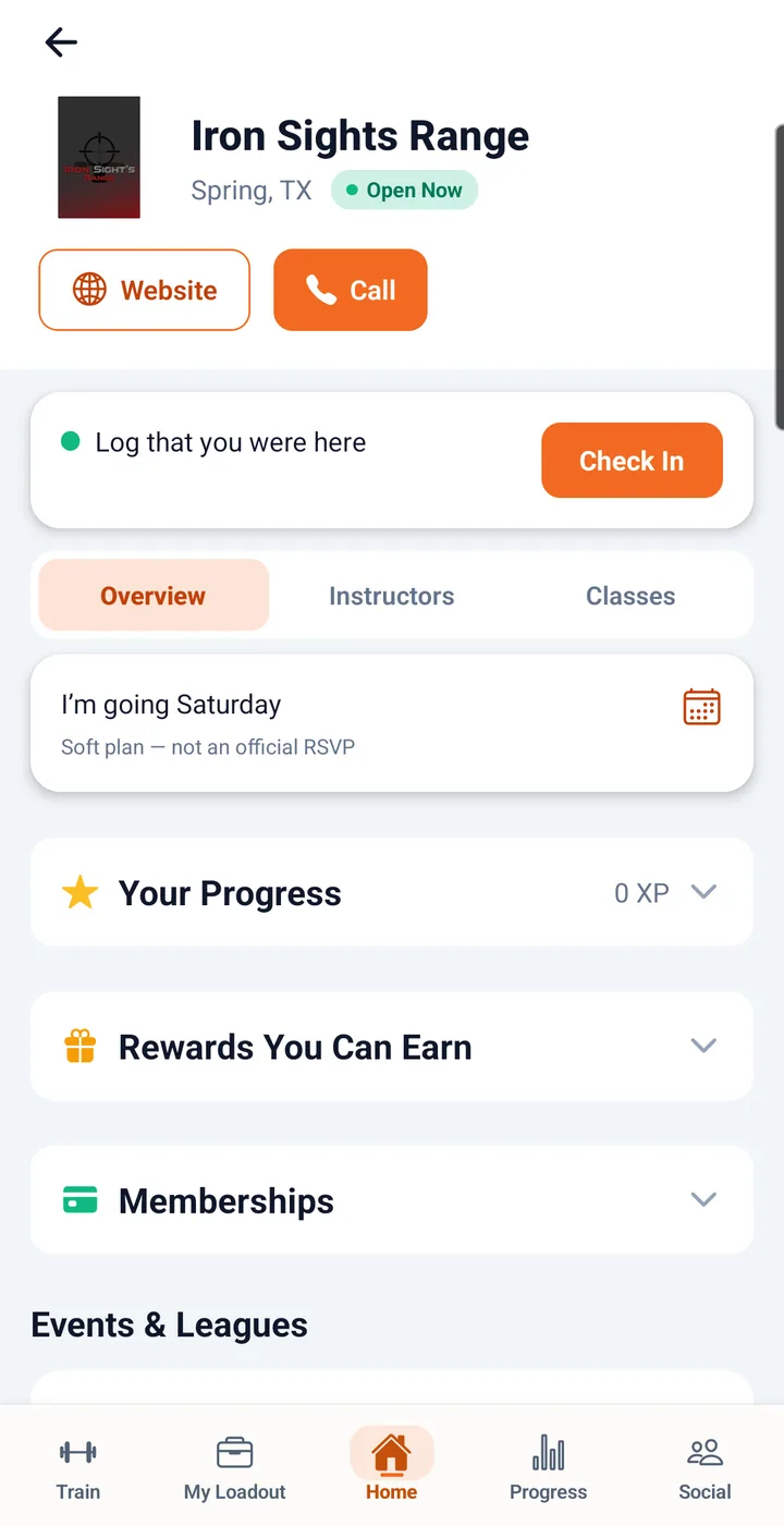 A range page in a demo account.